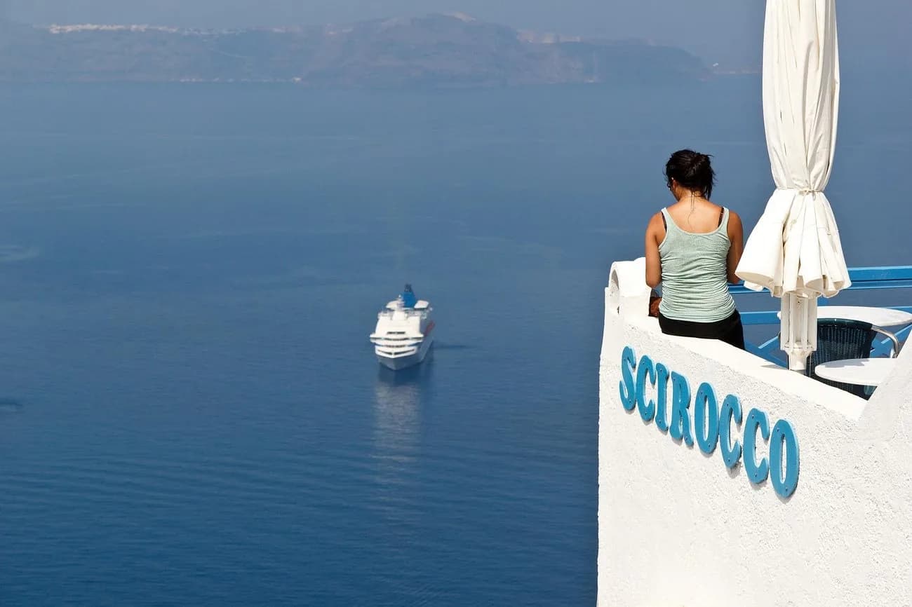 Private balcony over the cliff